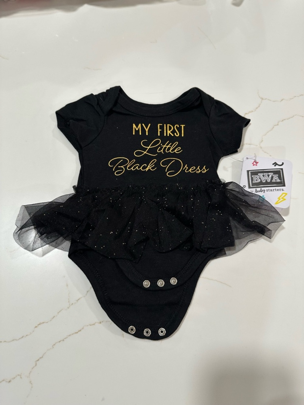 Baby Starters 'My First Little Black Dress' Black Tutu Bodysuit